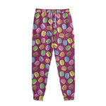 Cute Macaron Pattern Print Sweatpants