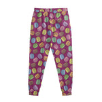 Cute Macaron Pattern Print Sweatpants
