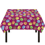 Cute Macaron Pattern Print Tablecloth