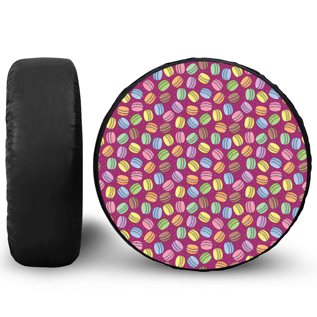 Cute Macaron Pattern Print Tire Cover