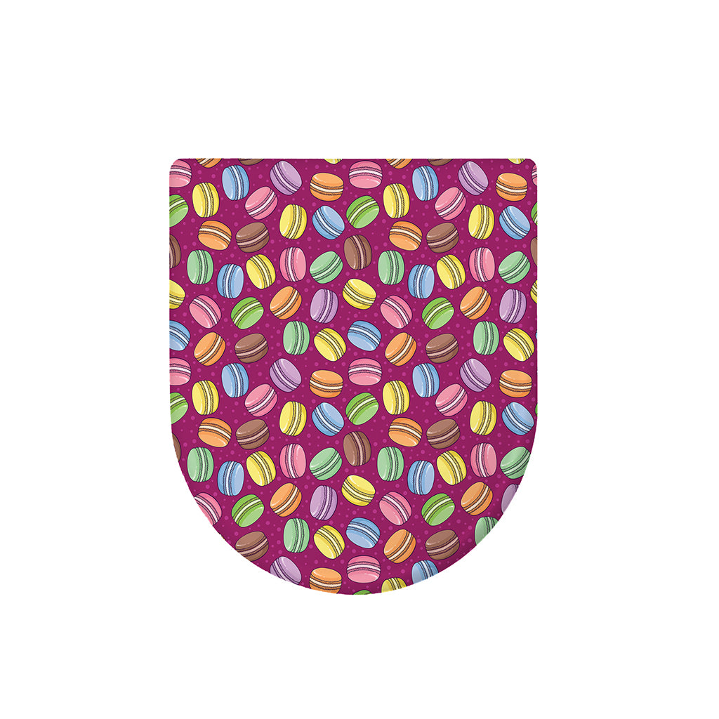 Cute Macaron Pattern Print Toilet Lid Cover