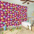 Cute Macaron Pattern Print Wall Sticker