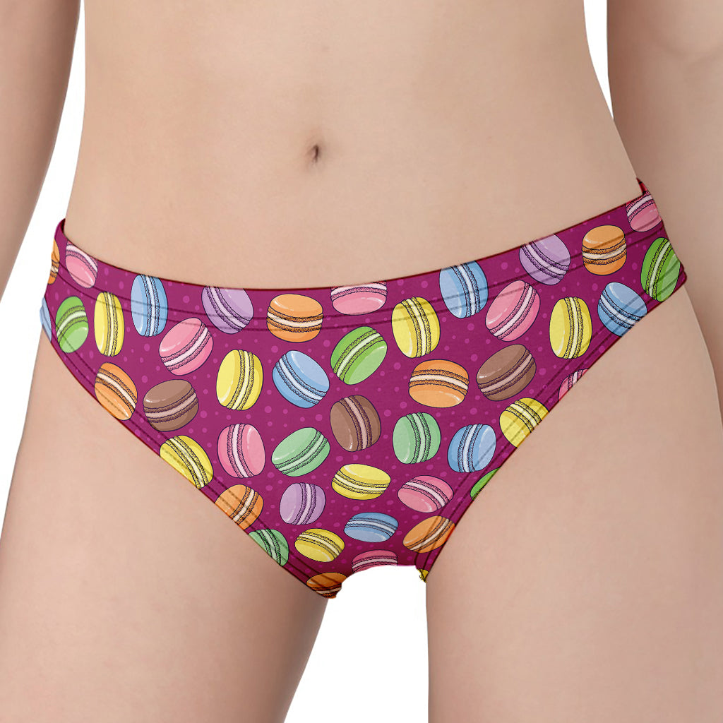 Cute Macaron Pattern Print Women's Panties