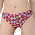 Cute Macaron Pattern Print Women's Panties