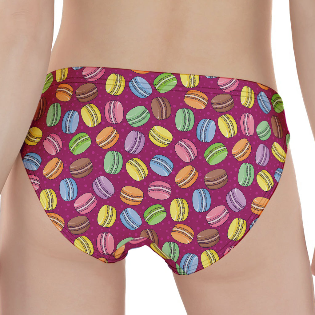 Cute Macaron Pattern Print Women's Panties