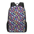 Cute Macarons Pattern Print 17 Inch Backpack