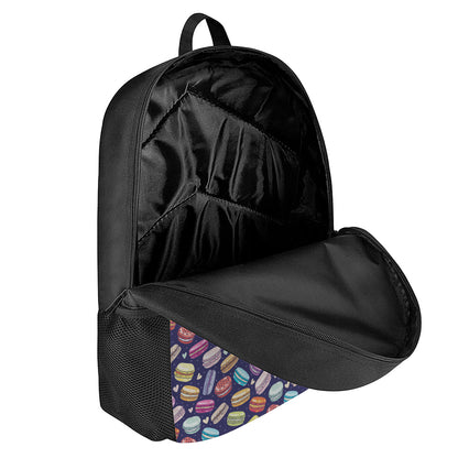 Cute Macarons Pattern Print 17 Inch Backpack