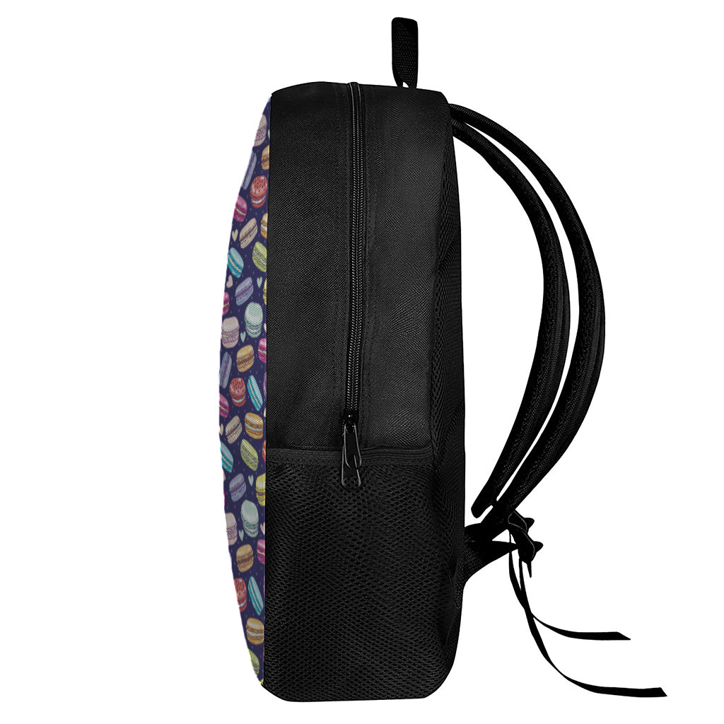 Cute Macarons Pattern Print 17 Inch Backpack