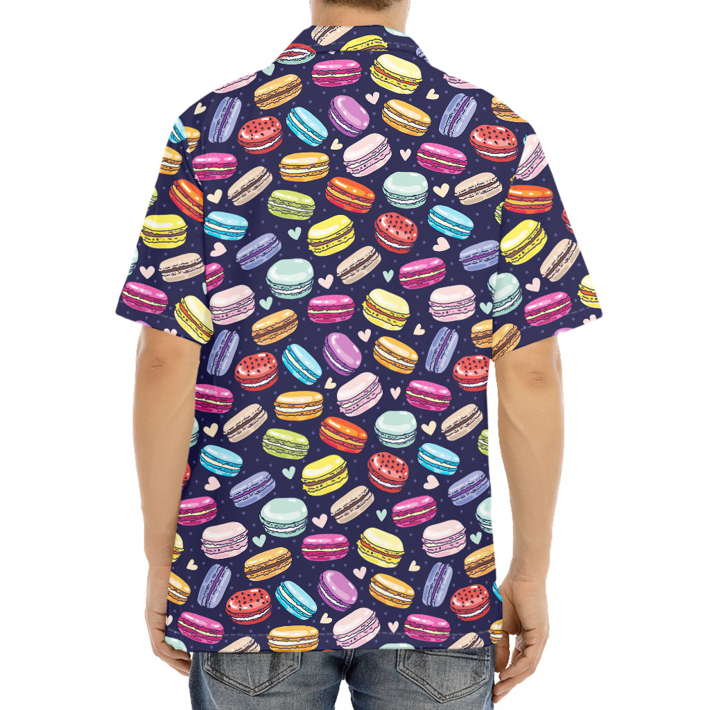 Cute Macarons Pattern Print Aloha Shirt