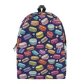 Cute Macarons Pattern Print School Backpack