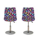 Cute Macarons Pattern Print Bar Stool Covers