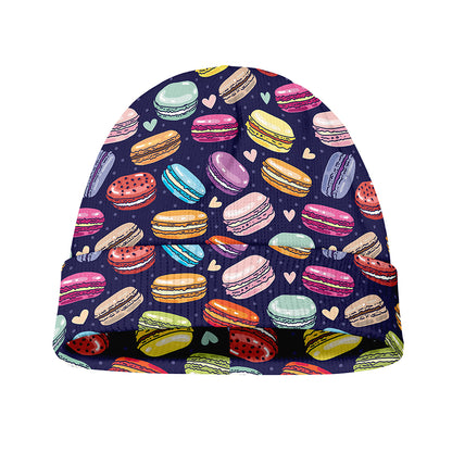 Cute Macarons Pattern Print Beanie