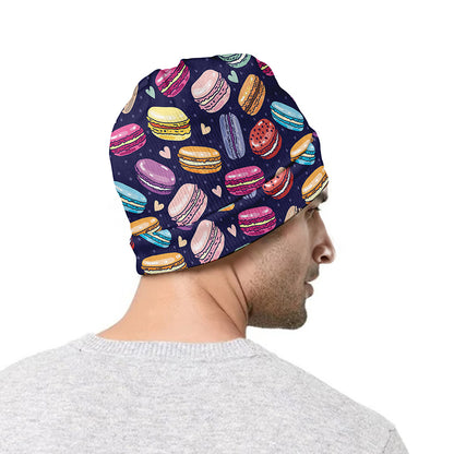 Cute Macarons Pattern Print Beanie