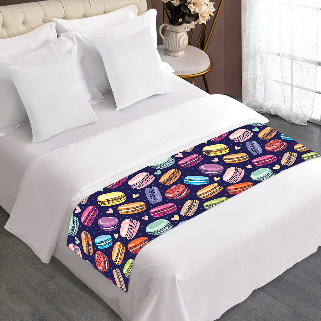 Cute Macarons Pattern Print Bed Runner