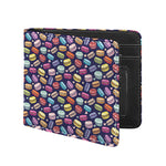 Cute Macarons Pattern Print Bifold Wallet