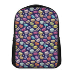 Cute Macarons Pattern Print Casual Backpack