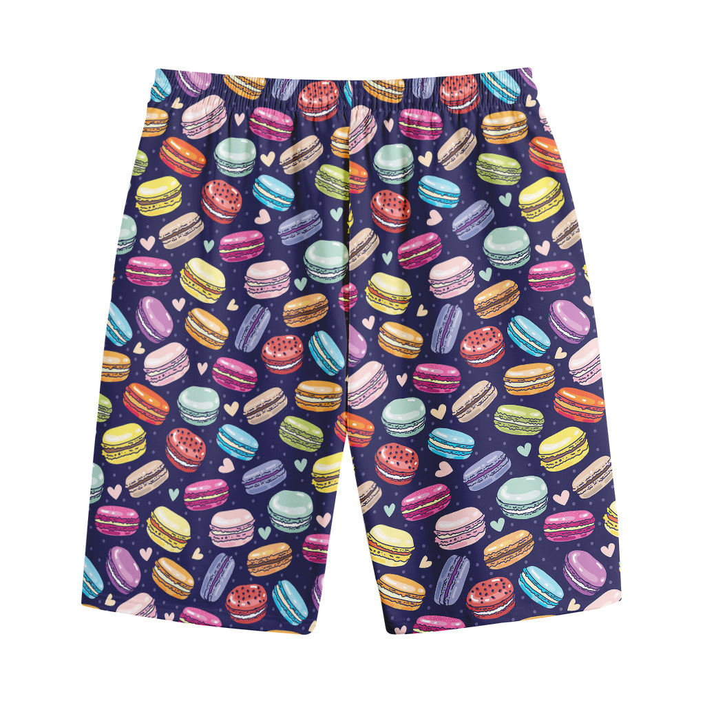 Cute Macarons Pattern Print Cotton Shorts