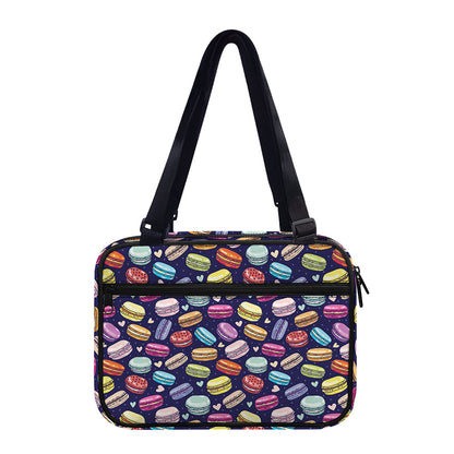 Cute Macarons Pattern Print Double Strap Bible Bag