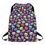Cute Macarons Pattern Print Drawstring Backpack