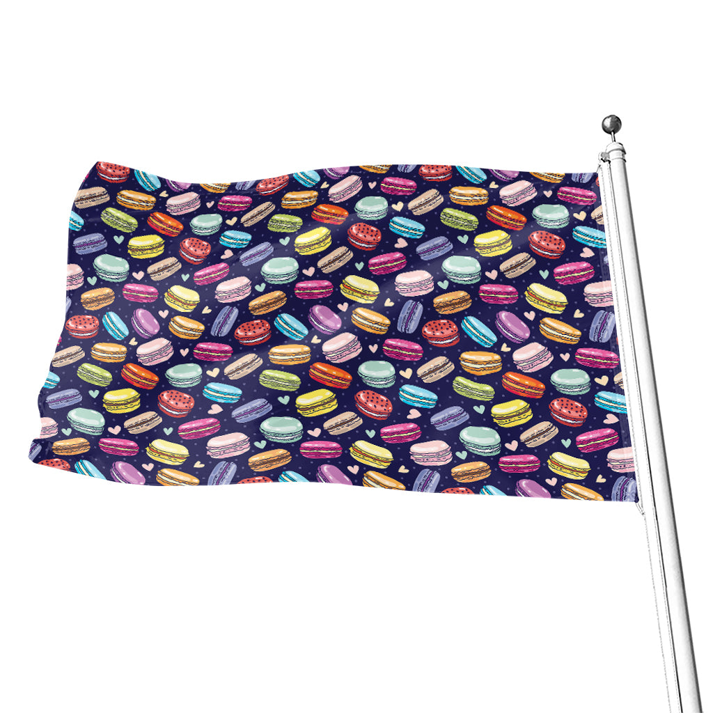 Cute Macarons Pattern Print Flag