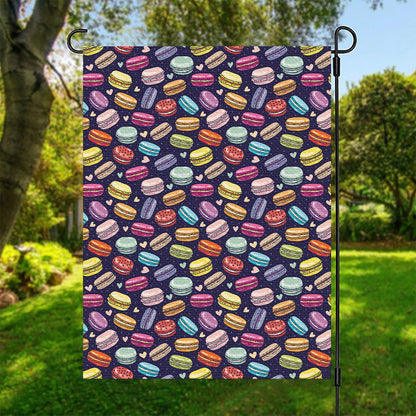 Cute Macarons Pattern Print Garden Flag