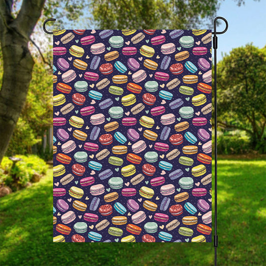 Cute Macarons Pattern Print Garden Flag