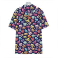 Cute Macarons Pattern Print Hawaiian Shirt
