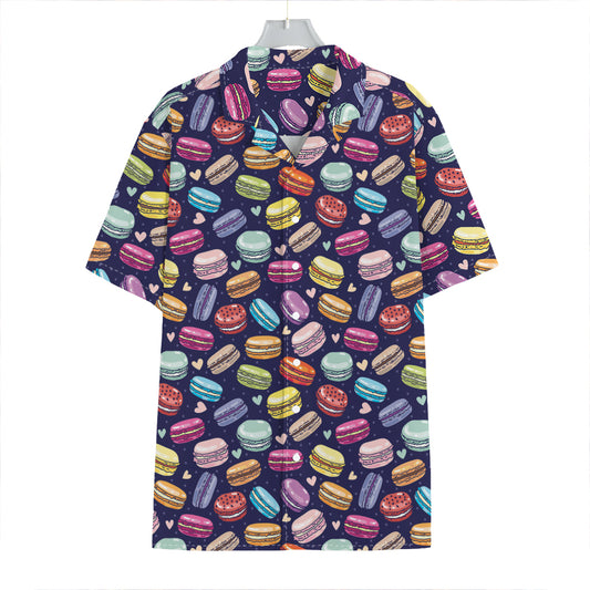 Cute Macarons Pattern Print Hawaiian Shirt