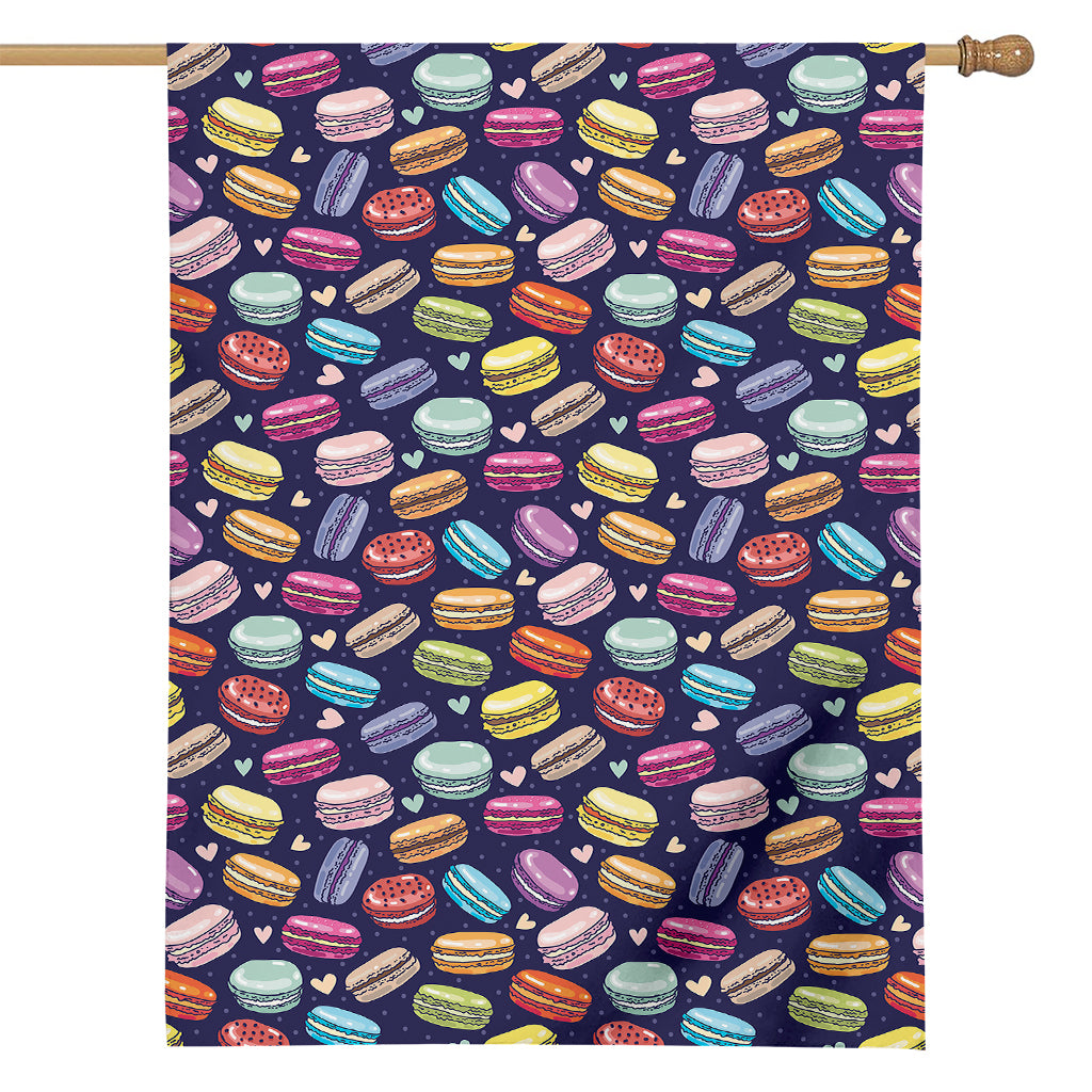Cute Macarons Pattern Print House Flag