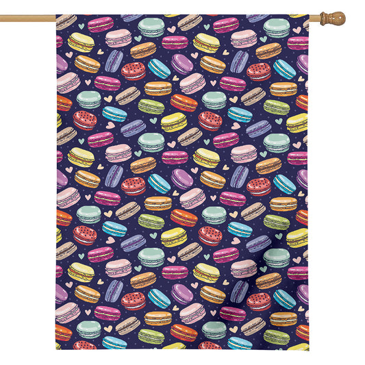 Cute Macarons Pattern Print House Flag