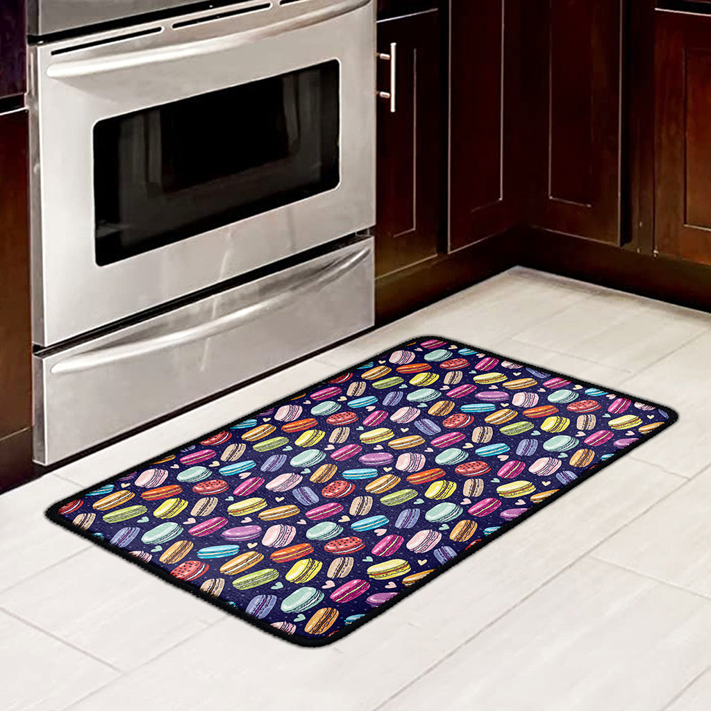 Cute Macarons Pattern Print Kitchen Mat