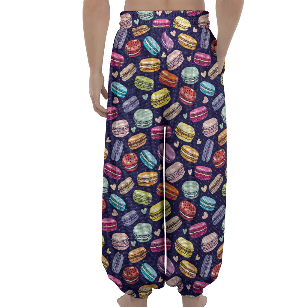 Cute Macarons Pattern Print Lantern Pants