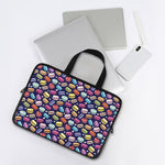 Cute Macarons Pattern Print Laptop Sleeve With Handle
