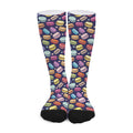 Cute Macarons Pattern Print Long Socks