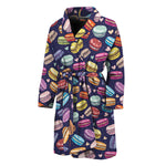 Cute Macarons Pattern Print Men's Bathrobe