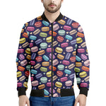 Cute Macarons Pattern Print Men's Bomber Jacket