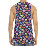 Cute Macarons Pattern Print Men's Muscle Tank Top