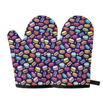Cute Macarons Pattern Print Oven Mitts