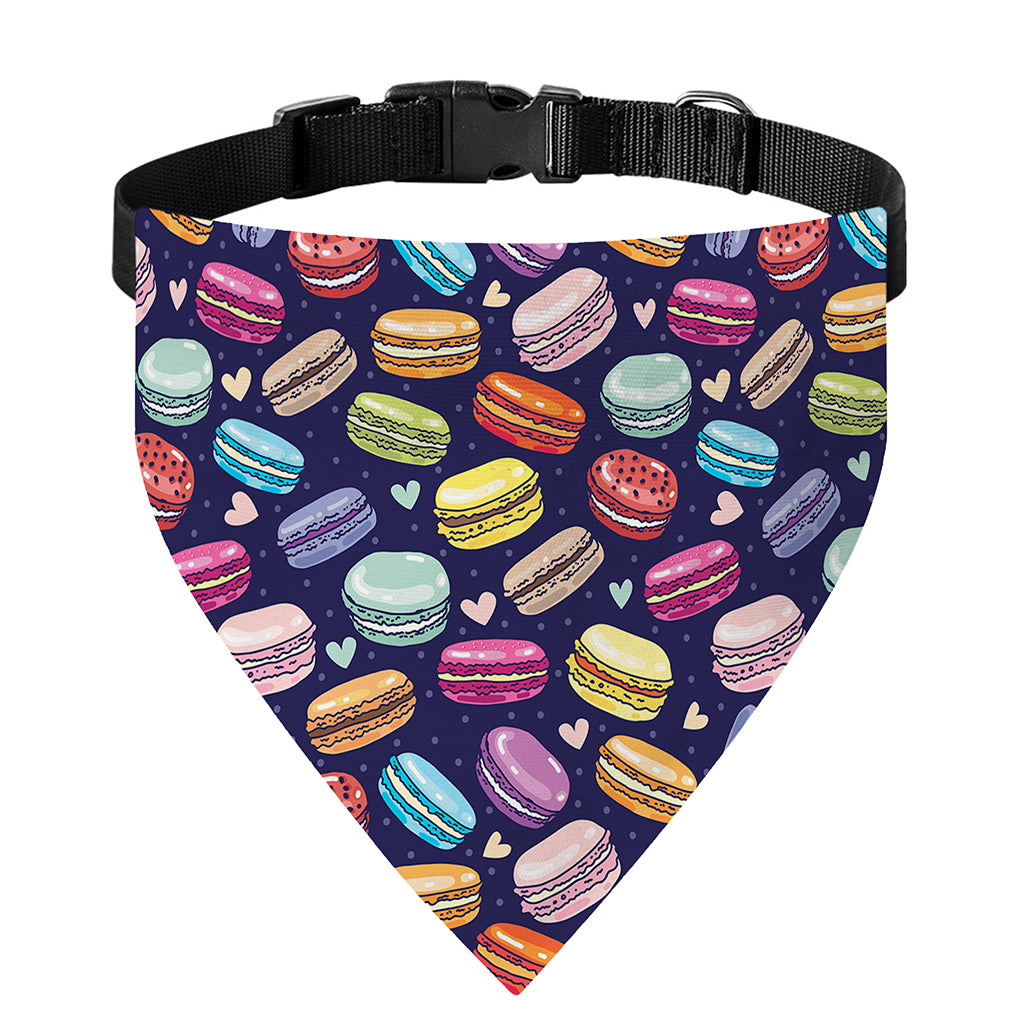 Cute Macarons Pattern Print Over The Collar Dog Bandana