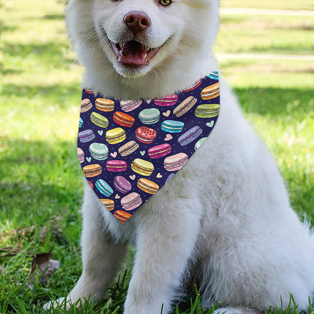 Cute Macarons Pattern Print Over The Collar Dog Bandana