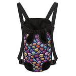 Cute Macarons Pattern Print Pet Carrier Backpack