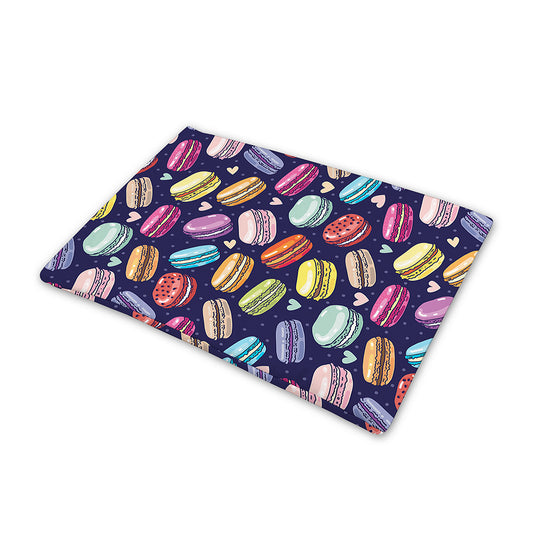 Cute Macarons Pattern Print Pet Cooling Mat Cover