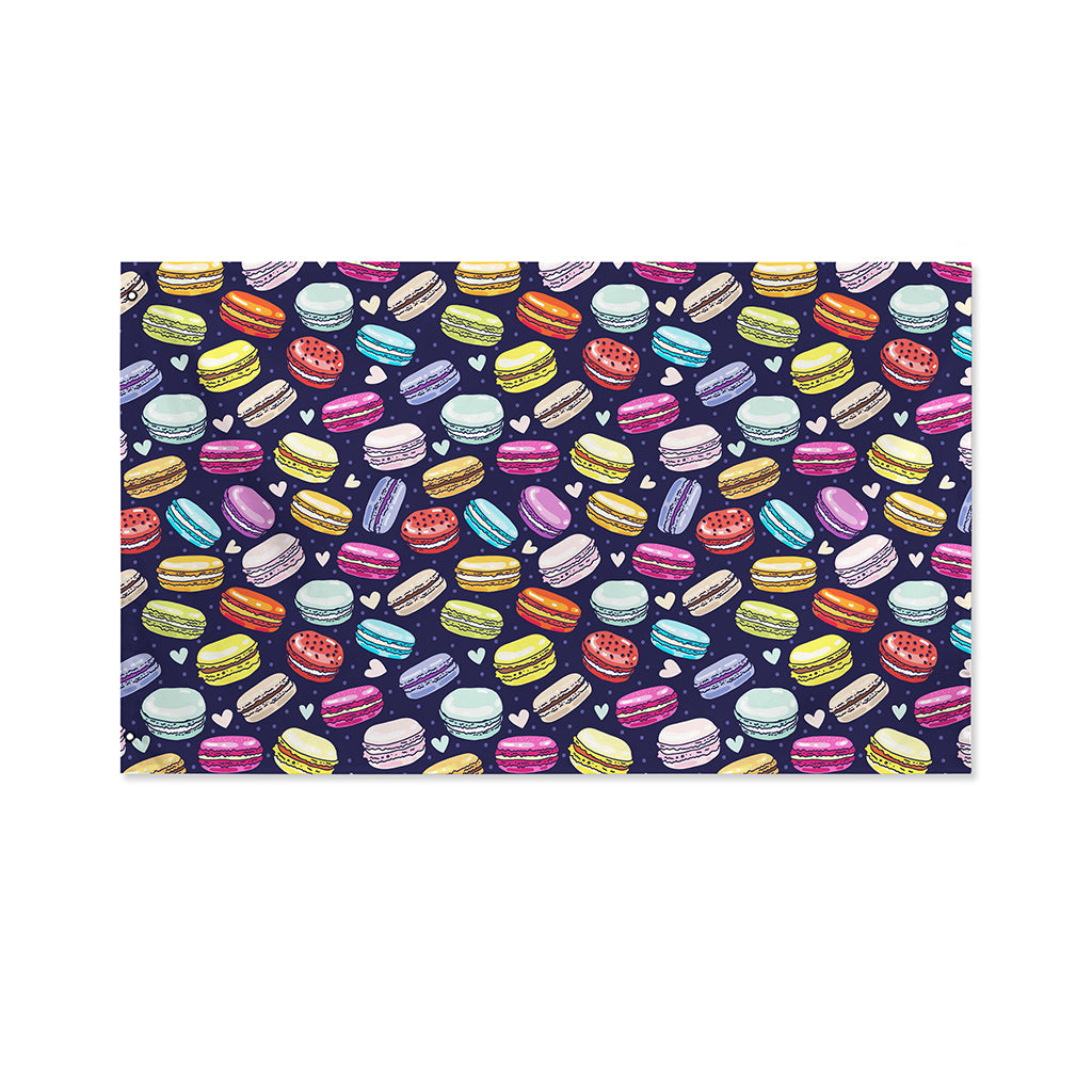 Cute Macarons Pattern Print Polyester Flag