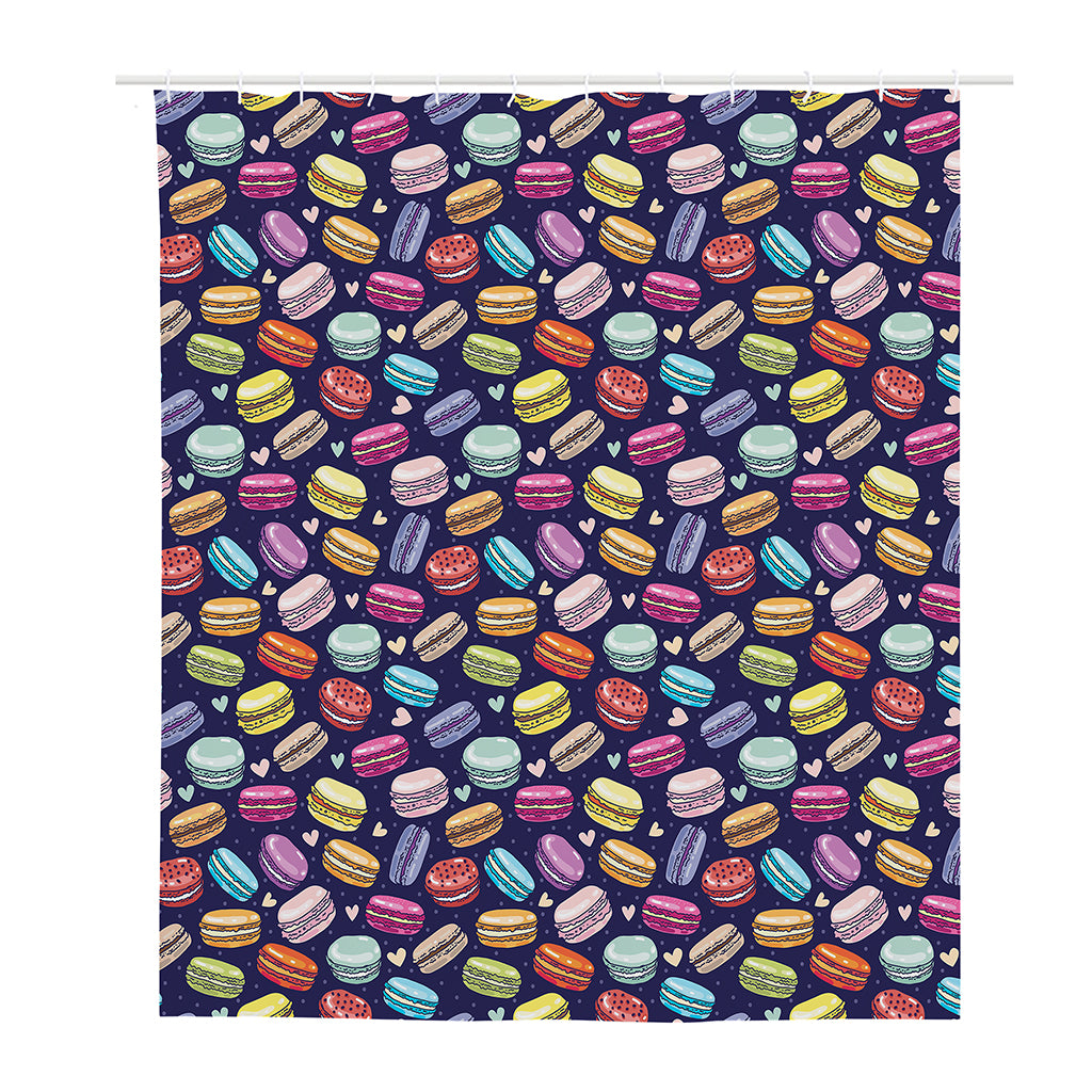 Cute Macarons Pattern Print Polyester Shower Curtain