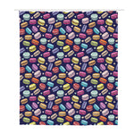 Cute Macarons Pattern Print Polyester Shower Curtain