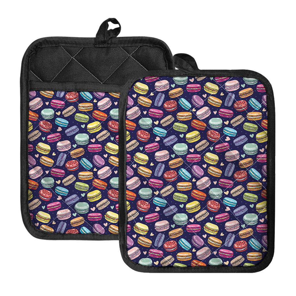 Cute Macarons Pattern Print Pot Holders With Pocket
