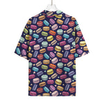 Cute Macarons Pattern Print Rayon Hawaiian Shirt