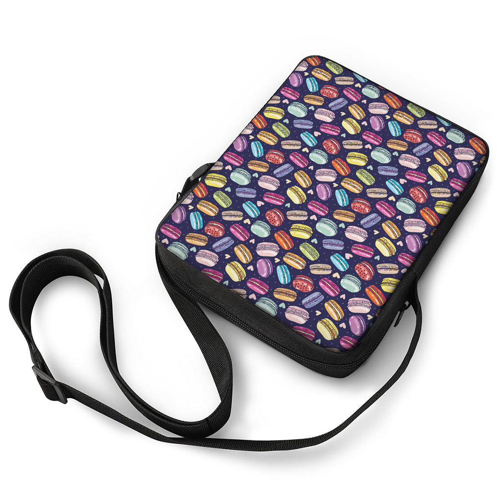 Cute Macarons Pattern Print Rectangular Crossbody Bag