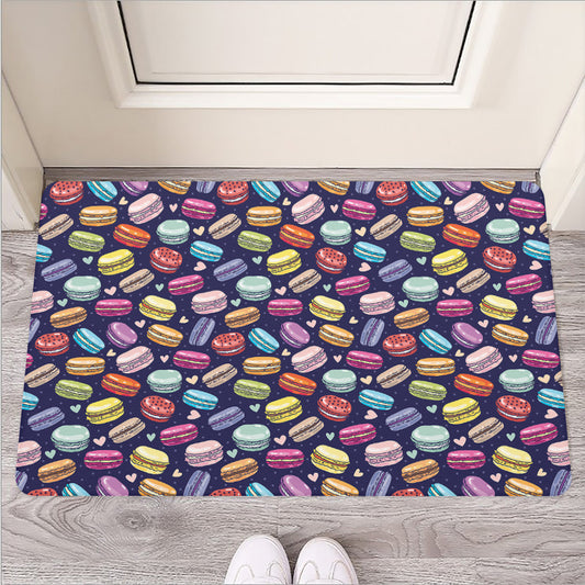 Cute Macarons Pattern Print Rubber Doormat