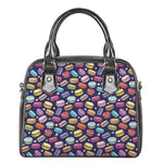 Cute Macarons Pattern Print Shoulder Handbag